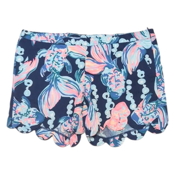 Lilly Pulitzer Pants - Lilly Pulitzer Going Coastal Magnolia Scallop Hem Shorts Size 6